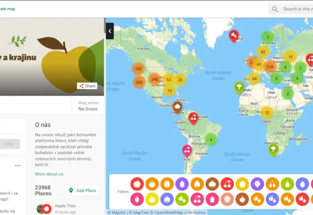 The Na Ovoce map on the web – find great fruit trees all over the globe!